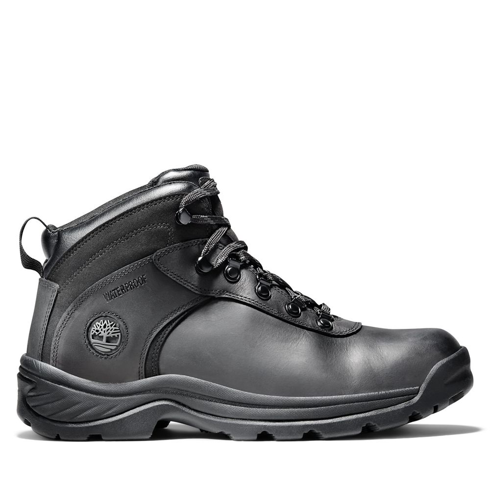 Timberland Mens Hiking Boots Flume Mid Waterproof - Black - India MO8594762